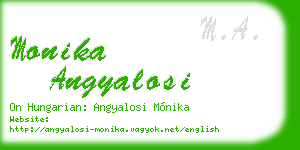 monika angyalosi business card