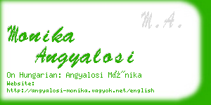 monika angyalosi business card